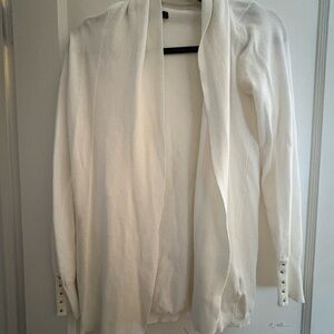Premise White Open-Front Cardigan